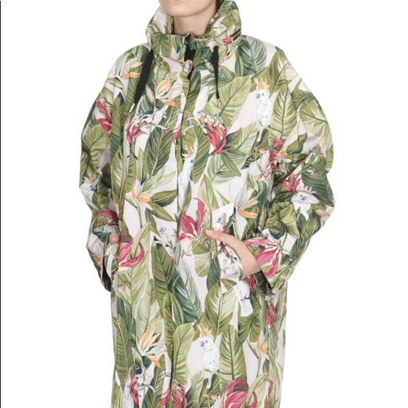 Woolrich keen longth coat flower and leaves print - Picture 4 of 8
